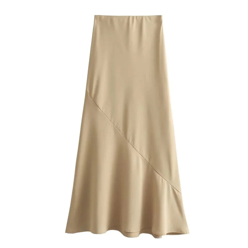 Versatile Beige Tailored Waistcoat & Flared Skirt Coord Set