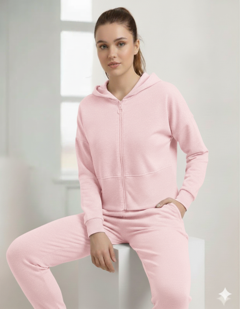 Women's Light Pink Lounge Lift Co-Ord Set