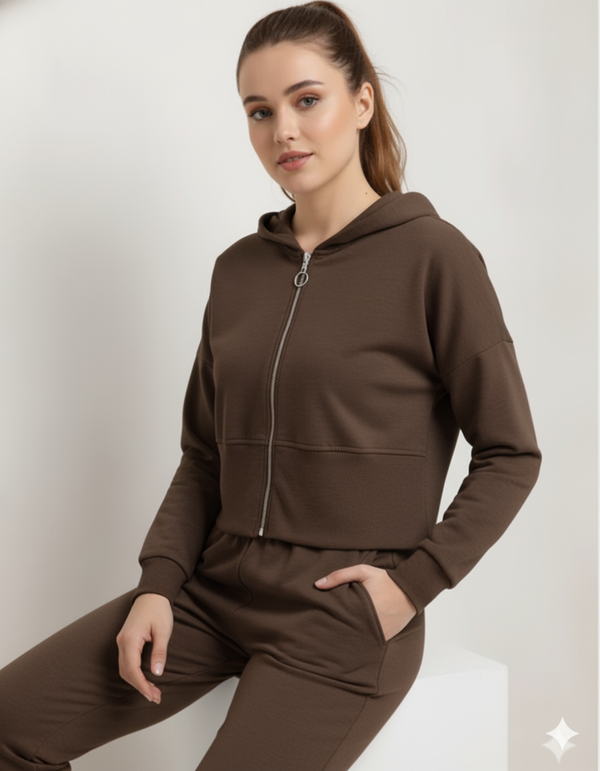Women's Brown Lounge Lift Co-Ord Set