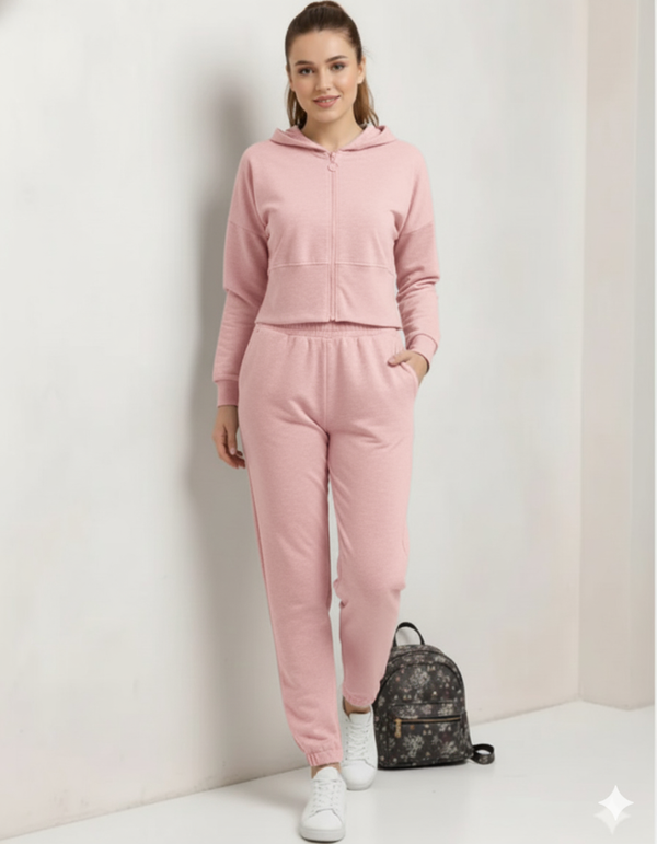 Women's Light Pink Lounge Lift Co-Ord Set