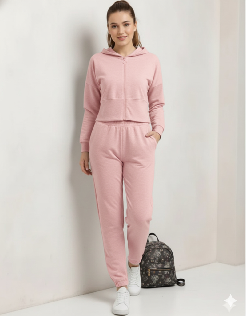 Women's Light Pink Lounge Lift Co-Ord Set