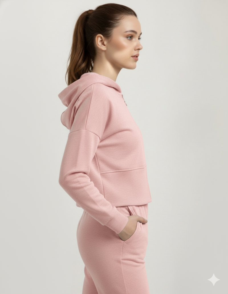 Women's Light Pink Lounge Lift Co-Ord Set