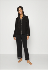 Classic Cotton-Blend Piped Nightwear Pajama Set