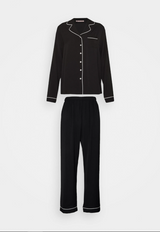 Classic Cotton-Blend Piped Nightwear Pajama Set