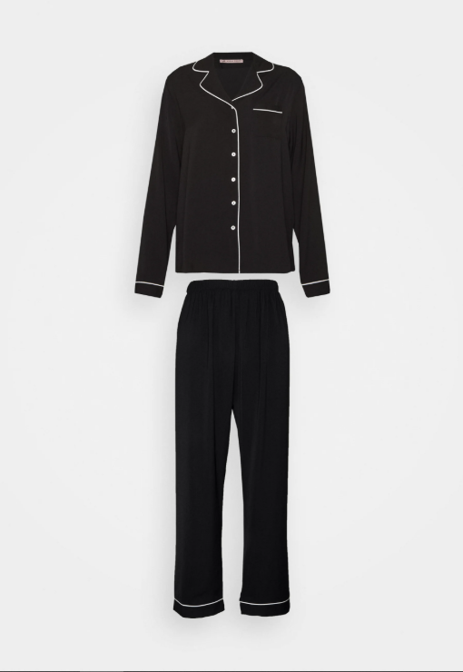 Classic Cotton-Blend Piped Nightwear Pajama Set
