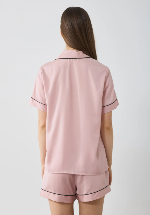 Classic Cotton-Blend Piped Nightwear Pajama Set