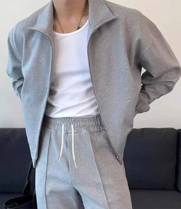 Men's Light Grey Urban Wave Co-Ord Set