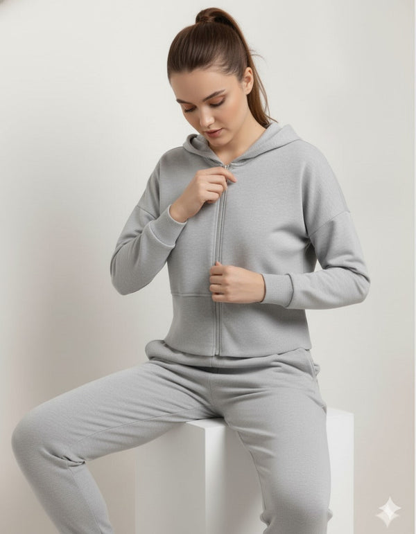 Women's Light Grey Lounge Lift Co-Ord Set